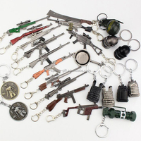 Porte-clés en métal de haute qualité, pour jeu en forme de poêle au poulet, arme à feu, porte-clés en alliage de Zinc