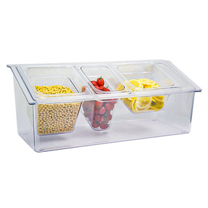 Recipiente rectangular transparente de policarbonato con tapa para almacenamiento de alimentos y uso en fiestas. - Product Image 2