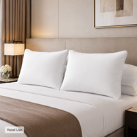 Oreiller de lit rectangulaire respirant le plus vendu, en fibre de polyester, doux et soutien optimal, pour la maison, l'hôtel et la chambre d'hôtes