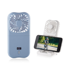 Ventilador Plegable para Colgar en el Cuello, Ventilador Portátil con Banco de Energía USB, Ventilador Plegable de Mano, Soporte para Teléfono, 3 Velocidades, Refrigerador - Product Image 1