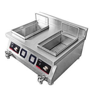 Friteuse à induction commerciale de comptoir Lestov pour food truck, double cuve 2*8L, modèle LT-TZL-S135, pour friture profonde de dinde - Product Image 5