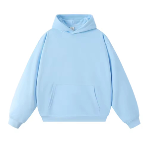 เสื้อฮู้ดดี้ผู้ชายไซส์ใหญ่ 380 กรัม ผ้าเฟรนช์เทอร์รี่เนื้อหนัก สีดำ ผ้าฝ้ายผสมโพลีเอสเตอร์ สำหรับฤดูใบไม้ร่วงและฤดูหนาว - Product Image 4