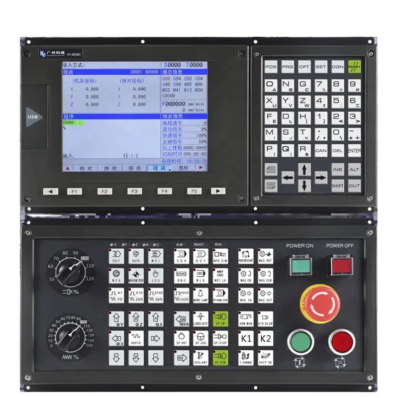 CNCコントローラー完全なCNCシステムキットX、Y、Z軸、フライス盤用ATC操作付き
