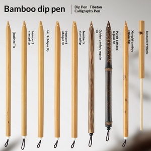 Set di Penne Calligrafiche Personalizzate Weizhuang, Penna a Immersione in Bambù Riciclato Maculato per Calligrafia Gotica, Qalam per <span class=keywords><strong>Scrittura</strong></span> Tibetana e <span class=keywords><strong>Araba</strong></span> - Product Image 4