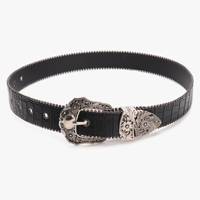 Subkultur Retro Damen PU-Leder Gürtel Schwarz mit Automatikschnalle und Perlenrand – Modischer Zierriemen für Jeans und Kleider