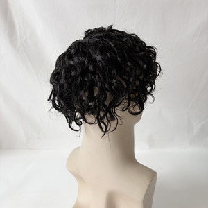 วิกผมแท้แบบเต็มศีรษะสำหรับผู้ชาย  ผมอินเดียแท้ Remy  แบบ Toupee  ระบบต่อผม  นุ่มลื่นเป็นธรรมชาติ  ลอนธรรมชาติ  ความหนาแน่น 100%  สามารถปรับแต่งการแบ่งผมได้ - Product Image 3
