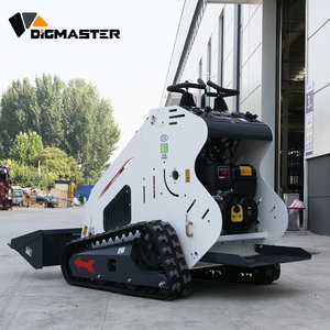 รถตักขนาดเล็ก 13.5 แรงม้า เครื่องยนต์เบนซิน B&S พร้อมใบมีดตักด้านหน้า รถตักดินด้านหลัง ปั๊มไฮดรอลิก เกียร์บ็อกซ์ PLC รถตักตีนตะขาบขนาดกะทัดรัด - Product Image 4