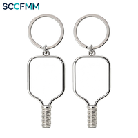 Porte-clés numérique par sublimation SCCFMM, mignon, en alliage de zinc léger, pour tennis de table, football, voiture, sac à dos, sac à main