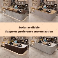 Ensemble de comptoirs à café modulaires personnalisés avec écran LED, comptoir de bar moderne pour café, restaurant, boulangerie