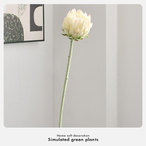 Fiore Artificiale Protea in Seta Floccata Fatto a Mano per Centrotavola Matrimonio, Fiore del Dio del Mare, Decorazione Floreale per Casa - Product Image 6