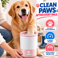 Lave-pattes automatique pour chien, nettoyeur électrique pour pattes d'animaux, brosse en silicone rechargeable par USB, gobelet pour le toilettage des chats et des chiens
