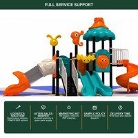 Équipement de terrain de jeux extérieur commercial de haute qualité, structure en acier pour enfants avec toboggan double spirale, escalier et rampes, pour écoles, OEM