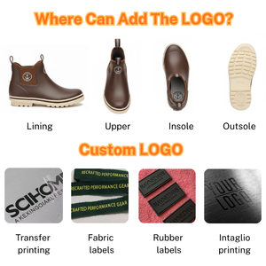 Bottes <span class=keywords><strong>de</strong></span> pont imperméables pour hommes <span class=keywords><strong>de</strong></span> 6 pouces avec doublure respirante et antidérapante, bottes <span class=keywords><strong>de</strong></span> pluie à <span class=keywords><strong>la</strong></span> cheville en caoutchouc néoprène pour <span class=keywords><strong>la</strong></span> pêche et <span class=keywords><strong>la</strong></span> navigation <span class=keywords><strong>de</strong></span> plaisance - Product Image 4