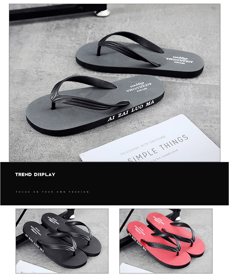 Wholesale Summer Beach Slippers Indoor Outdoor Mens Flip-flops Luxury Boys PVC Filpflops