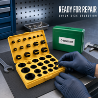 Kit de joints toriques industriels pour l'étanchéité des fluides, option de taille OEM MRO pour valve de pompe, résistant à la compression