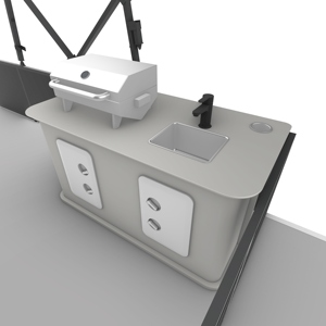 <span class=keywords><strong>Bateau</strong></span> ponton en aluminium 11M à pont unique pour fêtes, loisirs et croisières, avec grand bar, petit bar, vestiaire et équipement <span class=keywords><strong>de</strong></span> barbecue - Product Image 3