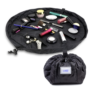 Wholesale Customised <b>Makeup</b> <b>Bag</b> Puffer Fluffy Cosmetic <b>Drawstring</b> Pouch for Travel Daily Use - Product Image 2