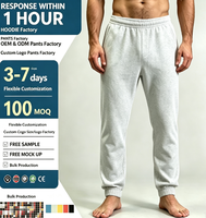 Pantalon en molleton blanc personnalisé pour homme, taille élastique, coupe droite ajustée, jambe étroite, style baggy, pantalon et pantalon long pour homme