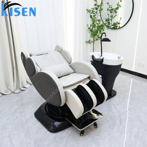 Sillón de Lavado de Cabello Multifuncional Kisen, Máquina de Masaje Duradera para Lavado de Cabello, Cama de Spa para Cabeza Reclinable, Equipo de Cascada Opcional - Product Image 2