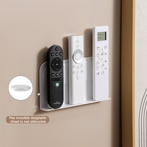 Punch-free Mounted Organizer Wall Mobile Phone Holder <b>Plug</b> Charging Stand <b>Remote</b> Control Storage Box Bracket - Product Image 2