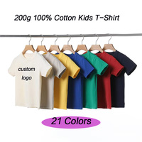 Unisex DIY T-shirt voor kinderen Hoge dichtheid 200g gekamd katoen Kinder T-shirt Zacht, huidvriendelijk kindertopje