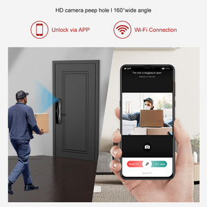 New Arrival Wooden Door Office Hotel Aluminum Alloy WiFi Digital Lock Face Recognition Smart Door Lock - Product Image 3