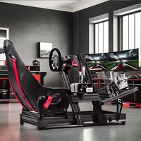 Simulateur profil aluminium volant personnalisé Cockpit simulateur de jeu de conduite superbe Cockpit avec vraie chaise course