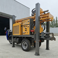 Foreuse hydraulique portable pour puits d'eau, pour moto et tricycle, profondeur 100m, 150m, 220m, avec pièces