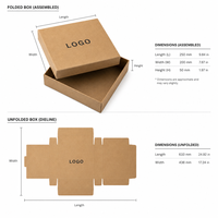 Boîte d'emballage en kraft écologique avec logo personnalisé, vente en gros, biodégradable, certifiée, recyclable, prix d'usine