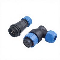Connecteur d'alimentation électrique étanche SP13 IP68 4P plaqué or, prise de panneau, aviation, 12V 13/5A, rond