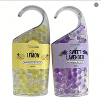 Perles de gel désodorisantes à suspendre 120g/4oz – Éliminateur d'odeurs longue durée pour maison, salle de bain, placard, voiture – Parfum Lavande Douce et Citron