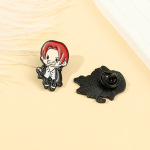 <span class=keywords><strong>Anime</strong></span> spille graziose vignette Luffy spille in smalto per risvolto per bambini abbigliamento regalo cappello abito gioielli ornamento per feste accessori per spilla - Product Image 4