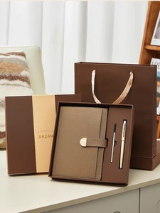 Sang trọng tùy chỉnh Tạp Chí máy tính xách tay A5 B5 dập nổi máy tính xách tay da sinh viên Nhật Ký máy tính xách tay với khe cắm bút và Túi - Product Image 2