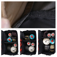 Sac de rangement de camping en polyester 18L, panier de pique-nique multifonctionnel imperméable, organisateur de piquets de tente, sangle d'épaule réglable
