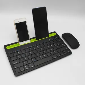 Mini teclado inalámbrico BT de doble canal para iPad, iPhone, tableta, TV, ordenador, múltiples dispositivos, interruptor de teclado portátil