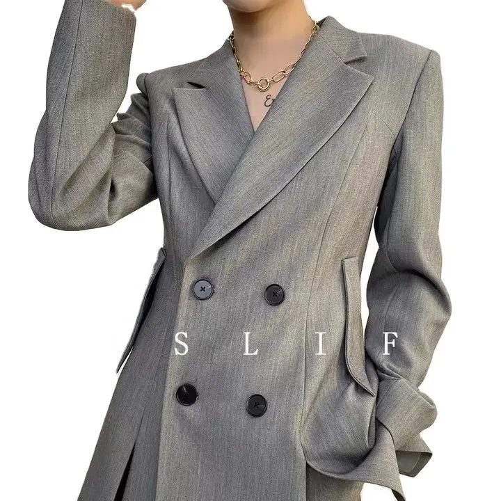 Gray lady fashion dress to suit the latest design suit contracted business suit