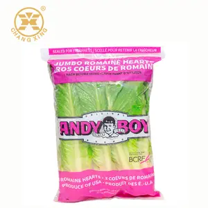 Fresh keeping Reclosable zipper lock BOPP CPP laminated Plastic Romaine Lettuce bag