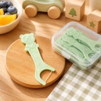 Fil dentaire pour enfants en forme de panda mignon, fil de qualité alimentaire souple et sûr, résistant à la déchirure, aromatisé aux fruits pour des soins dentaires faciles