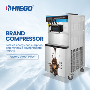 Nhà Máy bán hàng công suất lớn 36l-38l/giờ Máy làm kem thương mại Máy làm kem mềm 2 + 1 hương vị Máy làm kem - Product Image 5