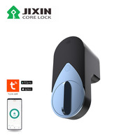 Cylindre de serrure de porte intelligent Jixin Tuya Smart Life en ABS pour portes en laiton/aluminium/bois avec contrôle par application et carte mémoire et haute sécurité