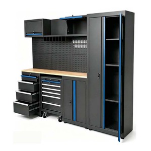Heavy Duty Modular <b>Metal</b> Rolling Cabinet Pegboard <b>Workbench</b> OEM/ODM Customizable 200kg Load Capacity for Garage Workshop - Product Image 3