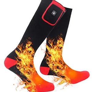 Calcetines térmicos eléctricos con batería recargable para hombre y mujer, calcetín deportivo unisex con logotipo personalizado