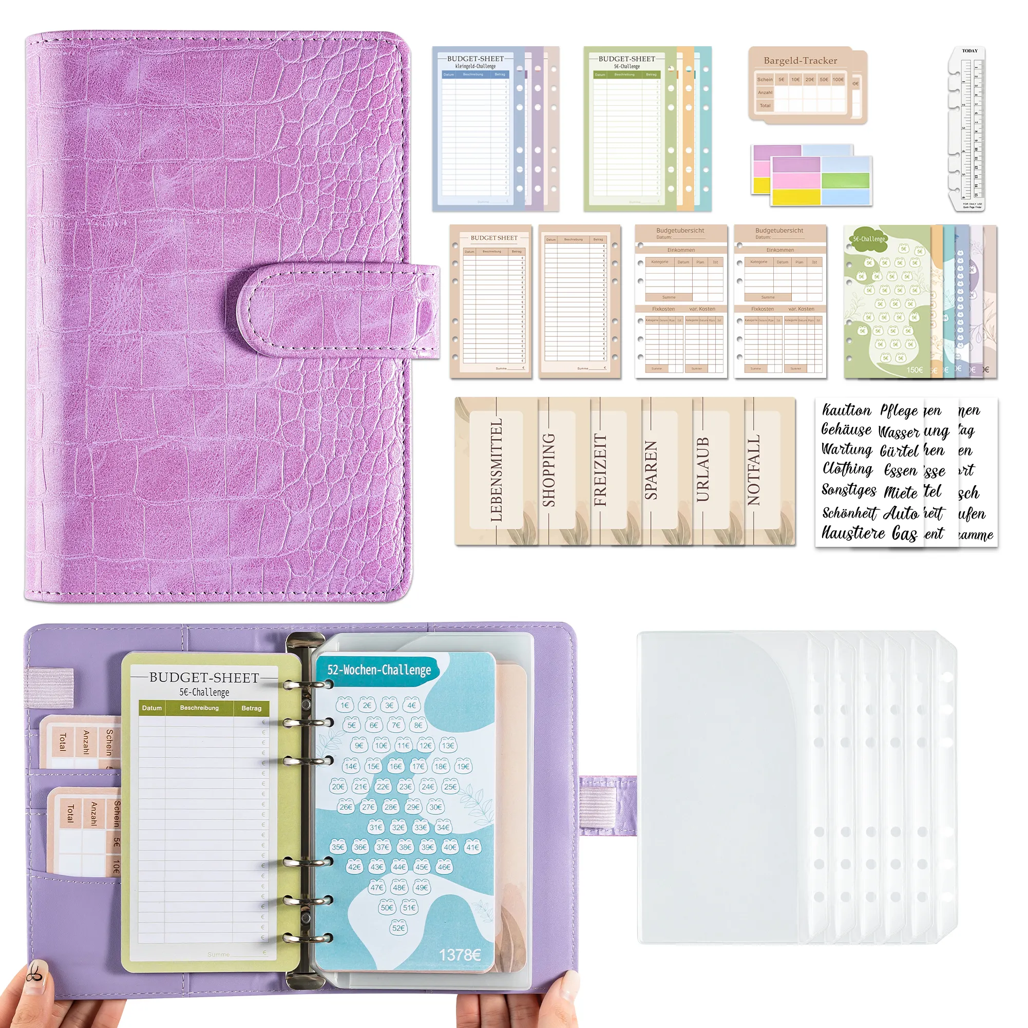 Permen lucu warna-warni 6-cincin rencana Spiral Notebook Folder alat tulis Mini buku canggih A6 Binder