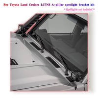 Support de fixation pour projecteur A Pillar compatible avec Toyota LC7NS, support de montage pour phare LED tout-terrain, lampe non incluse, pièces de modification 4x4