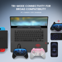 Controlador Inalámbrico GameSir Super Nova para Switch con Estación de Carga, Joystick de Efecto Hall para PC, Nintendo Switch y Teléfono Android