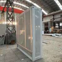 Maison préfabriquée extensible mini mobile personnalisée Homesteel, 600 mm, double aile, aspect bois, étanche