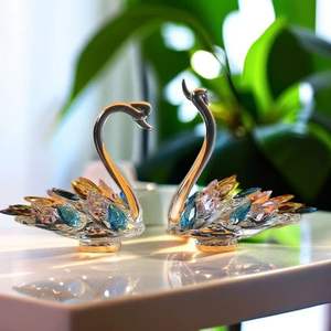 Cisne de Cristal, Decoración Creativa para Sala de Estar, Entrada, Mueble para TV, Vitrina, Decoración del Hogar, Artesanía de Cristal - Product Image 6