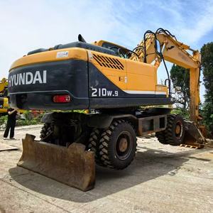 Machines bien conservées Excavatrice sur pneus HYUNDAI 210W-7 210W-9 Excavatrice coréenne originale de seconde main de 21 tonnes en stock - Product Image 1