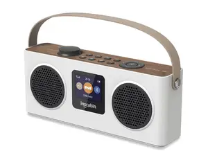 ポータブルDABラジオデジタルFMポータブルラジオBTステレオサウンド2スピーカー充電式バッテリー付き2目覚まし時計