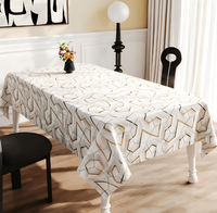 Nappe en PVC à motif géométrique marbré, imperméable, anti-taches, lavable, en vinyle, taille personnalisée pour la maison, l'hôtel, la décoration de banquet
